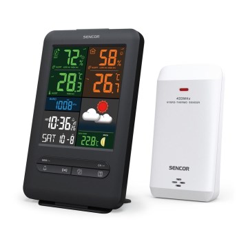 Sencor - Weer Station met Kleur LCD Scherm 5V/1xCR2032