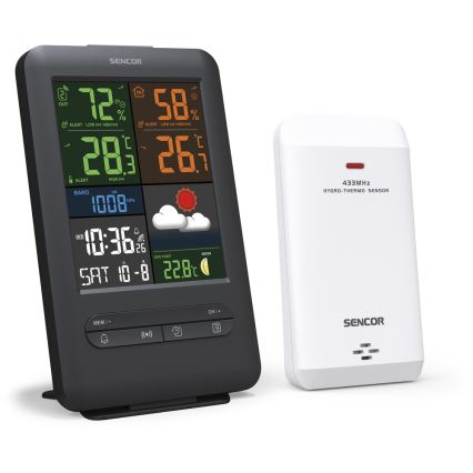 Sencor - Weer Station met Kleur LCD Scherm 5V/1xCR2032