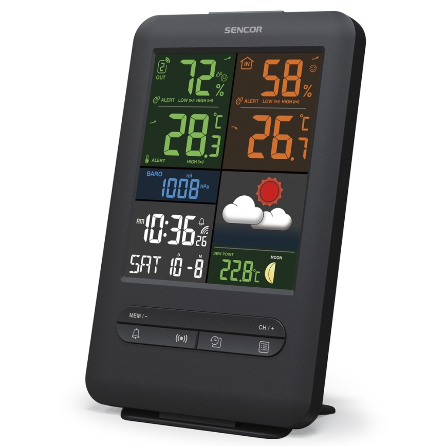 Sencor - Weer Station met Kleur LCD Scherm 5V/1xCR2032