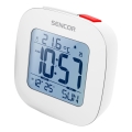 Sencor - Wekker met LCD-display en thermometer 2xAAA wit
