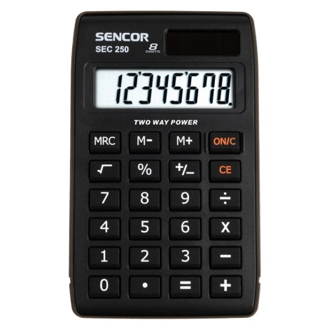 Sencor - Zak Rekenmachine 1xLR1130 zwart