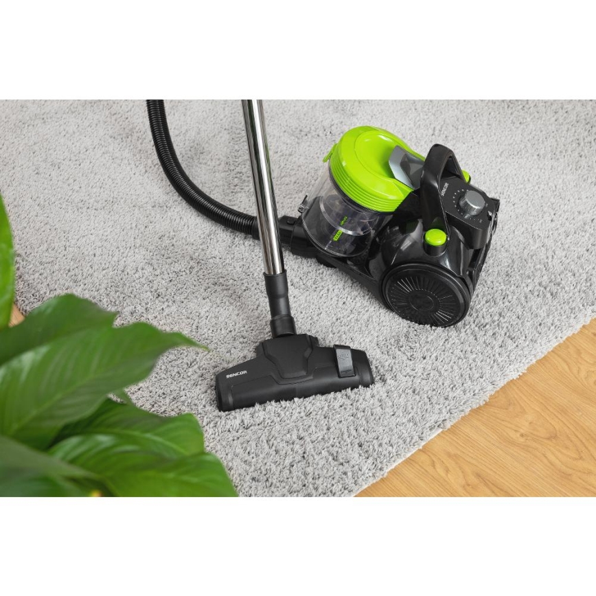 Sencor - Zakloze stofzuiger 2 l 700W/230V zwart/groen