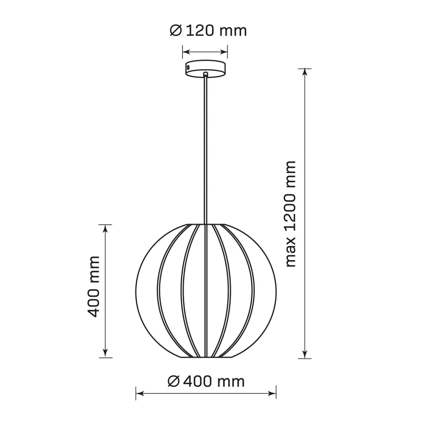 SENSAI hanglamp met kabel 1xE27/20W/230V Ø 40 cm beige