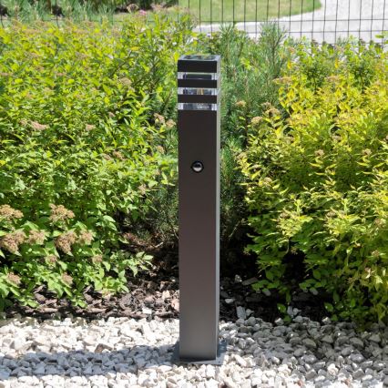 Sensorlamp voor buiten TEKSAS 1xE27/12W/230V IP44 74 cm antraciet
