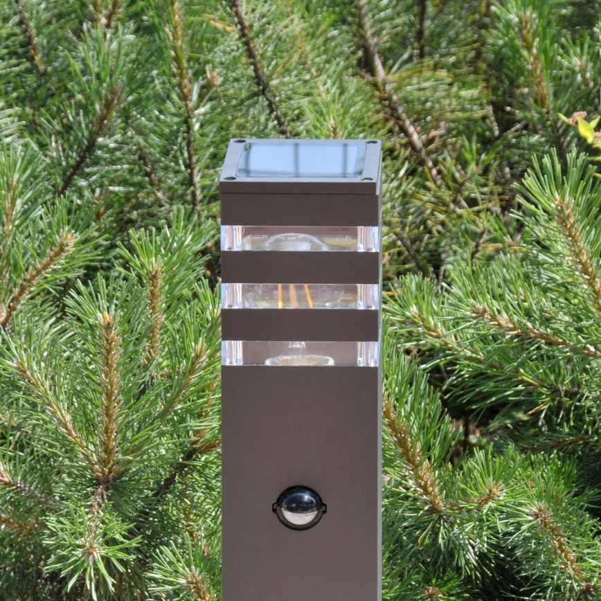 Sensorlamp voor buiten TEKSAS 1xE27/12W/230V IP44 74 cm antraciet