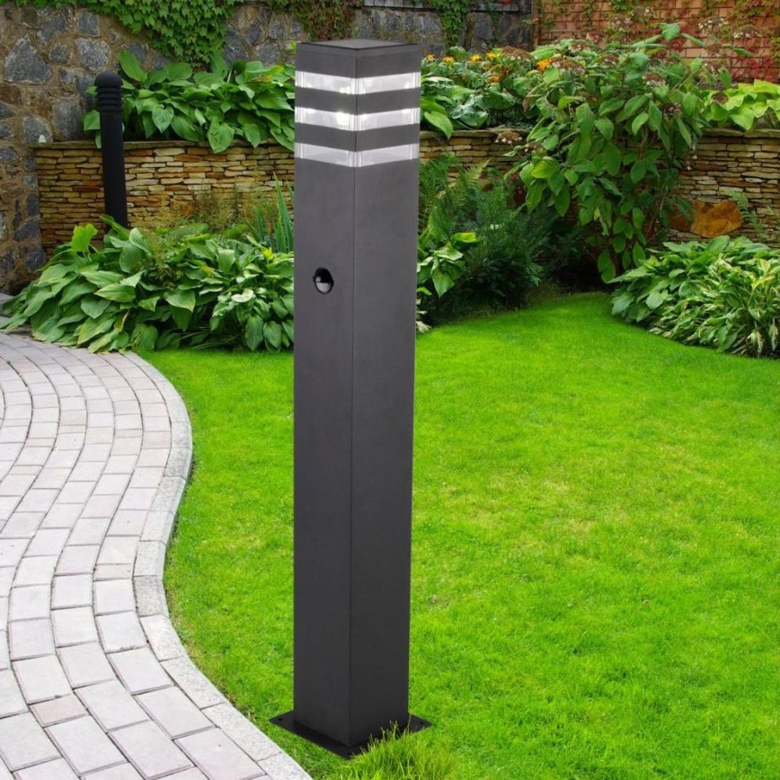 Sensorlamp voor buiten TEKSAS 1xE27/12W/230V IP44 74 cm antraciet