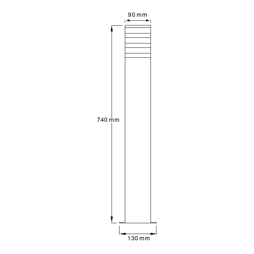 Sensorlamp voor buiten TEKSAS 1xE27/12W/230V IP44 74 cm antraciet