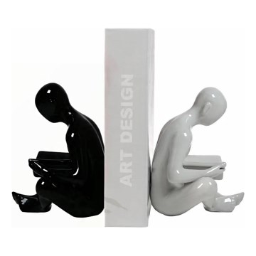 Serre-livre 17,5x13x14 cm noir/blanc