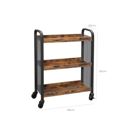 Serveertafel MARGE bruin/zwart
