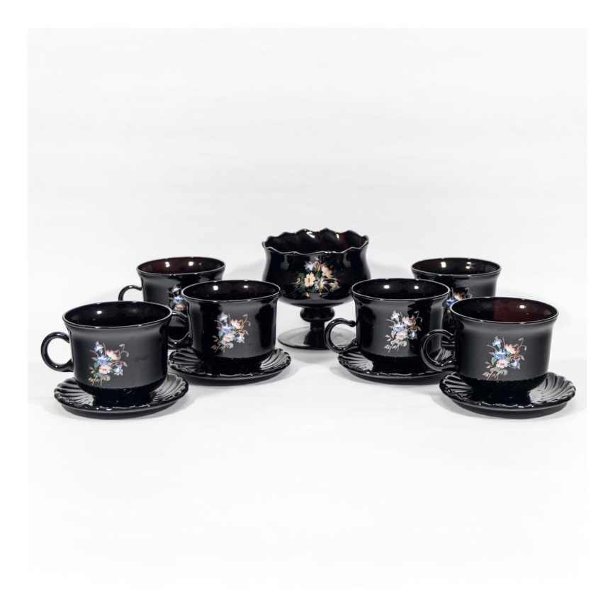 Service à Café 6 Tasses Pot à Lait Sucrier Nanni P. & B. Design Italie Vintage 90 Inox 18 10