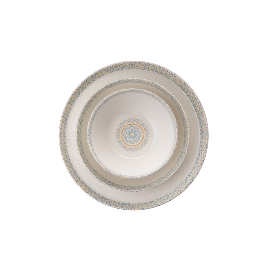 Service de table 12 pièces, blanc en porcelaine