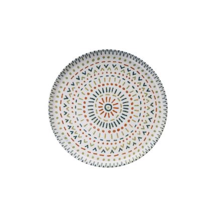 Service de table 12 pièces multicolores en porcelaine