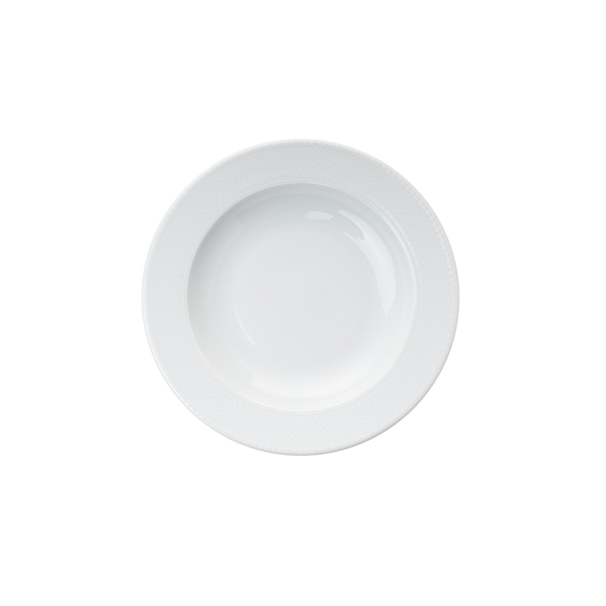 Service de table 18 pièces, blanc en porcelaine