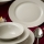 Service de table 18 pièces, blanc en porcelaine