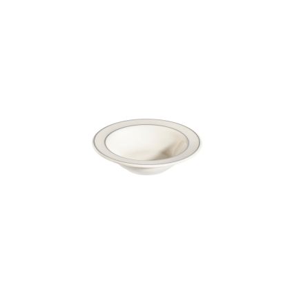 Service de table 18 pièces crème/argent/porcelaine