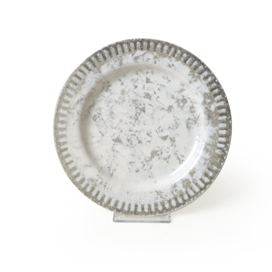 Service de table 18 pièces gris en céramique