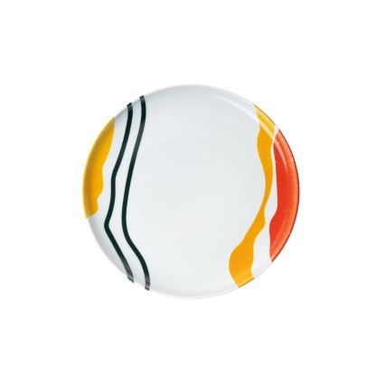Service de table 18 pièces multicolore en porcelaine