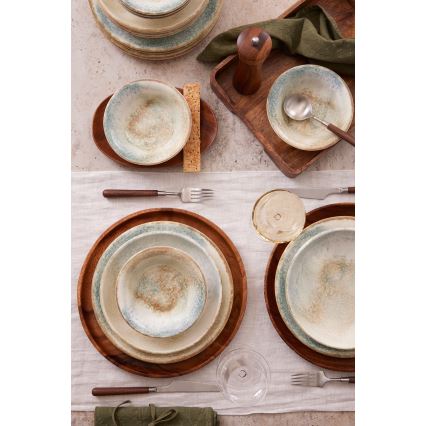 Service de table 18 pièces multicolore/porcelaine