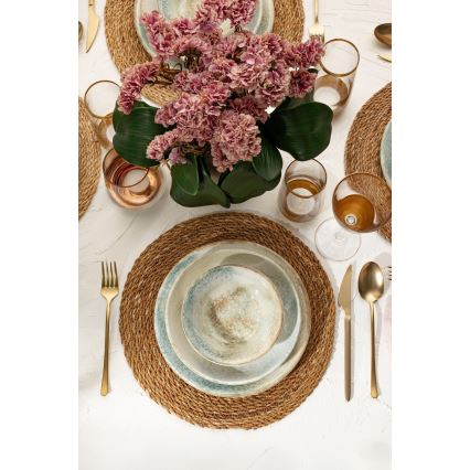 Service de table 18 pièces multicolore/porcelaine