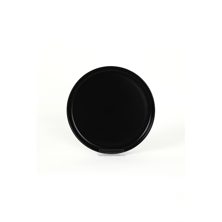 Service de table 18 pièces, noir en céramique