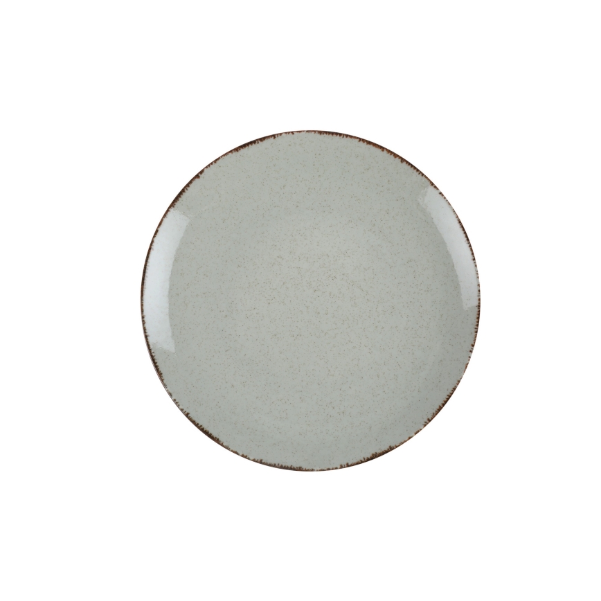 Service de table 18 pièces vert/porcelaine