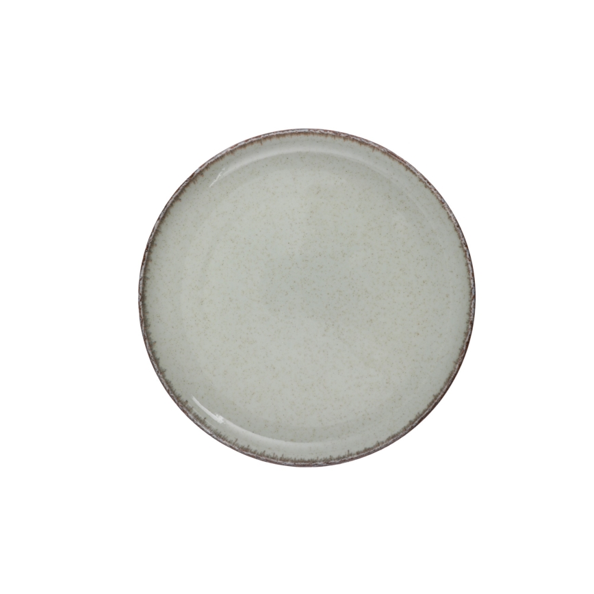 Service de table 18 pièces vert/porcelaine