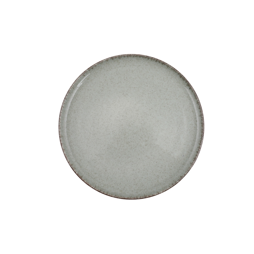 Service de table 18 pièces vert/porcelaine