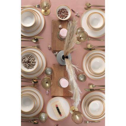 Service de table 24 pièces beige en céramique