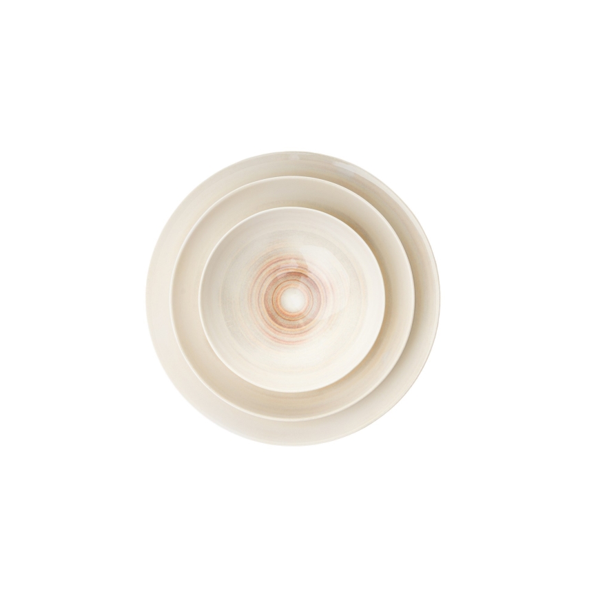 Service de table 24 pièces beige/porcelaine