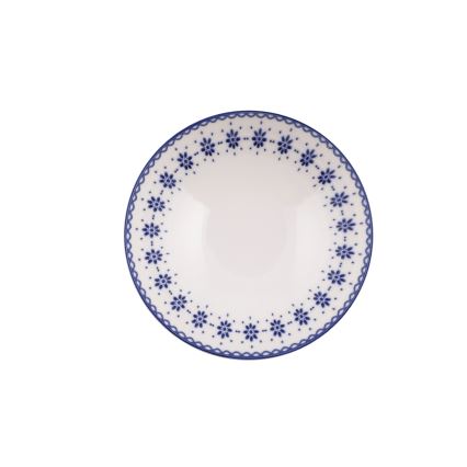 Service de table 24 pièces blanc/bleu/porcelaine