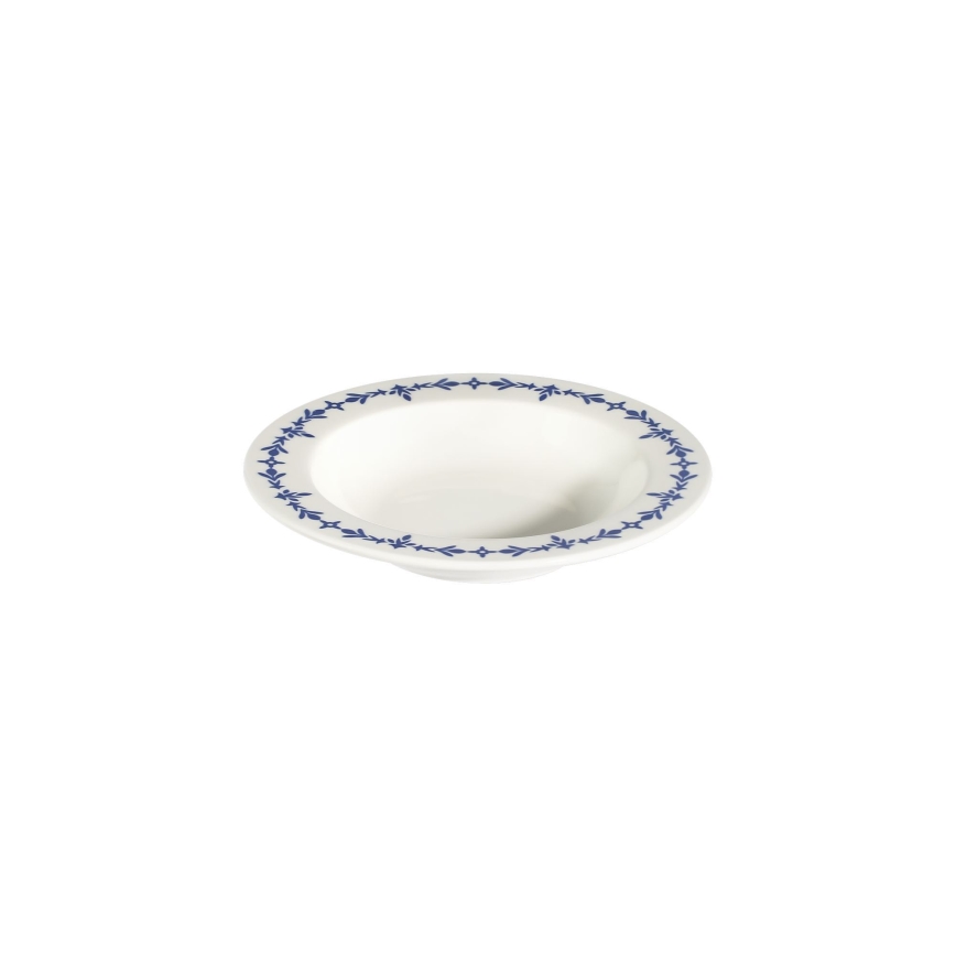 Service de table 24 pièces blanc/bleu/porcelaine