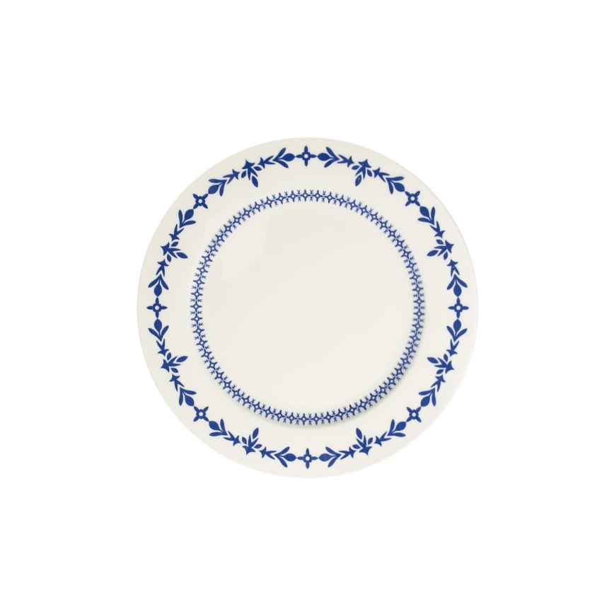 Service de table 24 pièces blanc/bleu/porcelaine