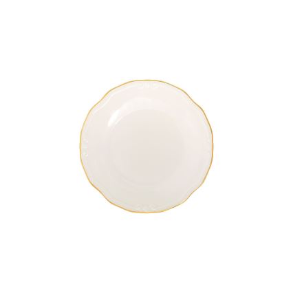 Service de table 24 pièces blanc/doré/porcelaine