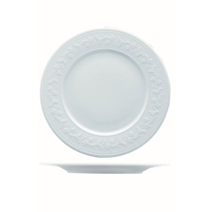 Service de table 24 pièces, blanc en porcelaine