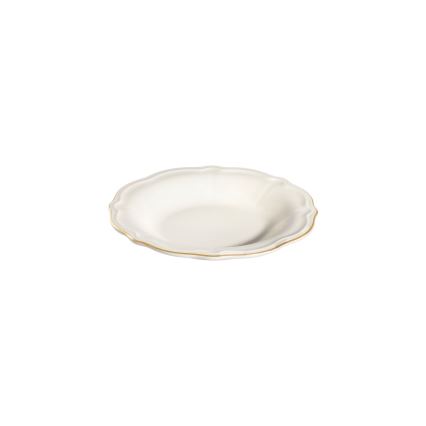 Service de table 24 pièces, blanc et doré, en porcelaine