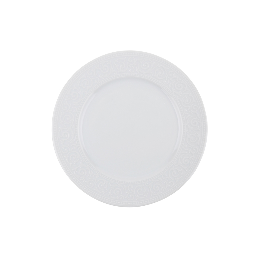 Service de table 24 pièces blanc/porcelaine