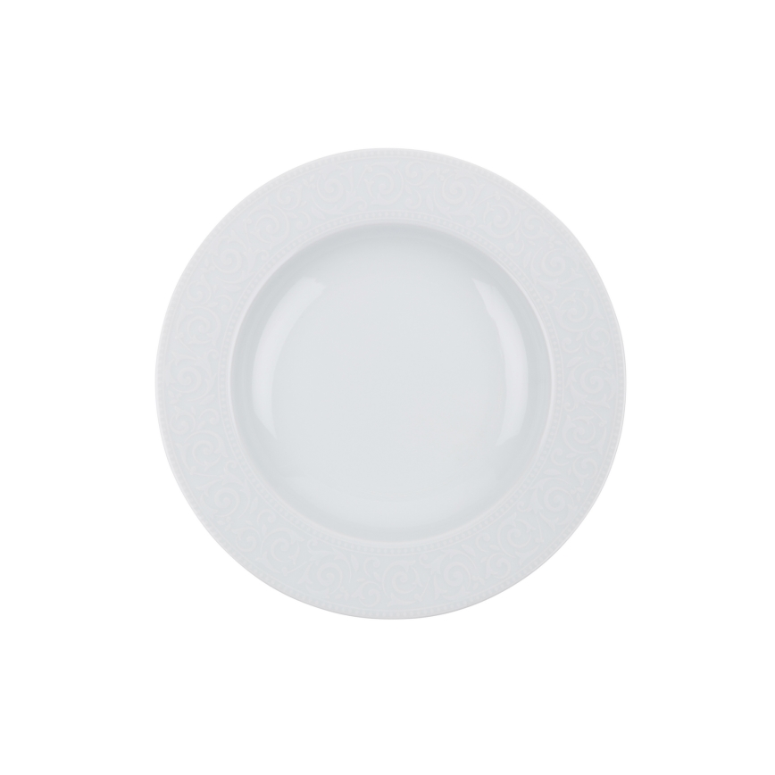 Service de table 24 pièces blanc/porcelaine