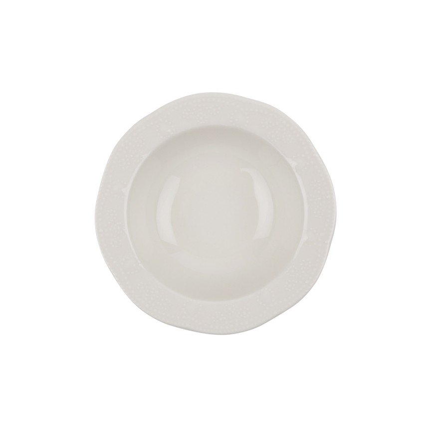 Service de table 24 pièces blanc/porcelaine