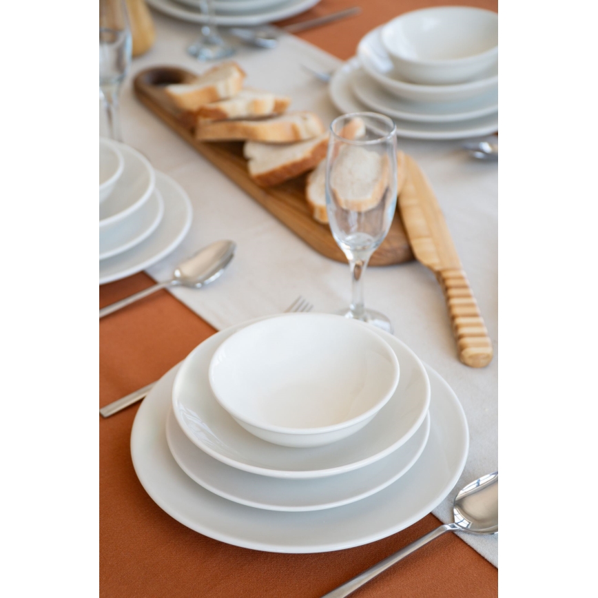 Service de table 24 pièces blanc/porcelaine