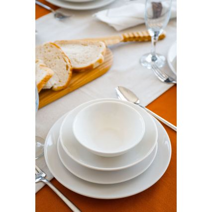 Service de table 24 pièces blanc/porcelaine