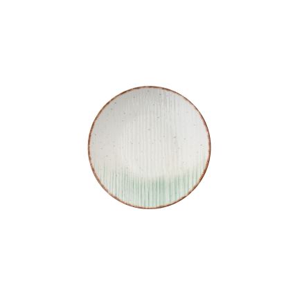 Service de table 24 pièces blanc/vert/porcelaine