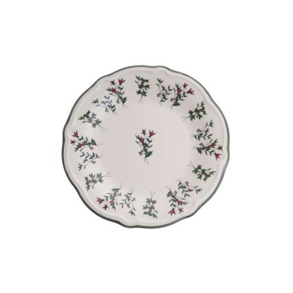 Service de table 24 pièces blanc/vert/porcelaine