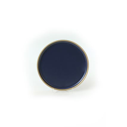 Service de table 24 pièces bleu/doré/céramique