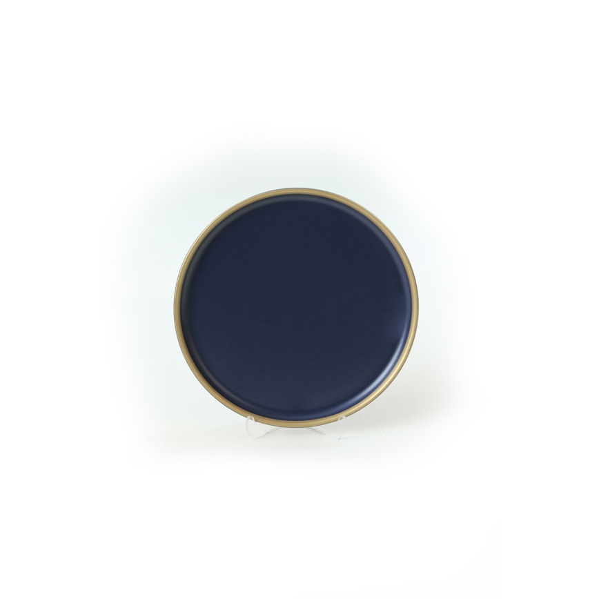 Service de table 24 pièces bleu/doré/céramique