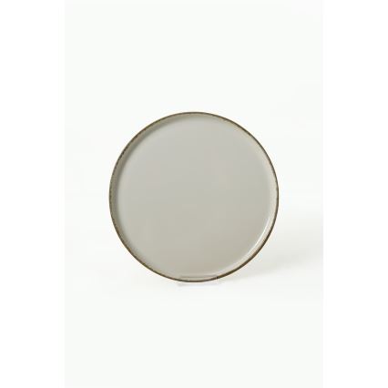 Service de table 24 pièces crème/marron/céramique