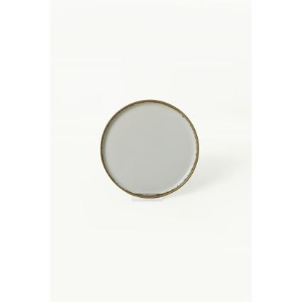 Service de table 24 pièces crème/marron/céramique