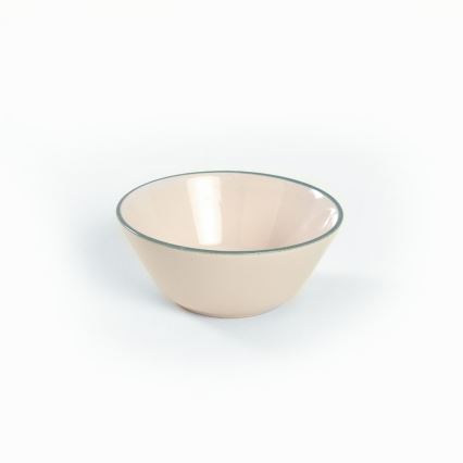 Service de table 24 pièces en grès, beige et vert