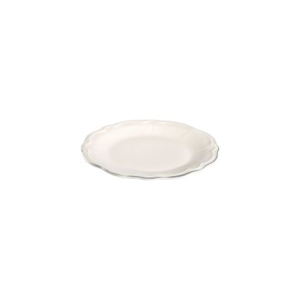 Service de table 24 pièces en porcelaine, blanc/argenté