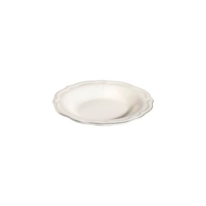 Service de table 24 pièces en porcelaine, blanc/argenté