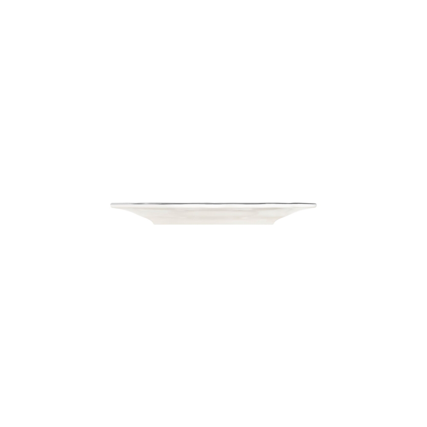 Service de table 24 pièces en porcelaine, blanc/argenté
